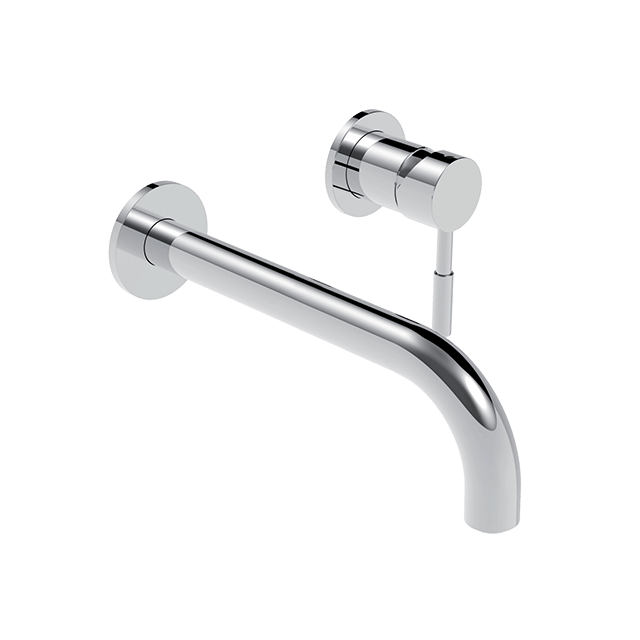Via Chrome Two-handle Low Arc Bathroom Faucet