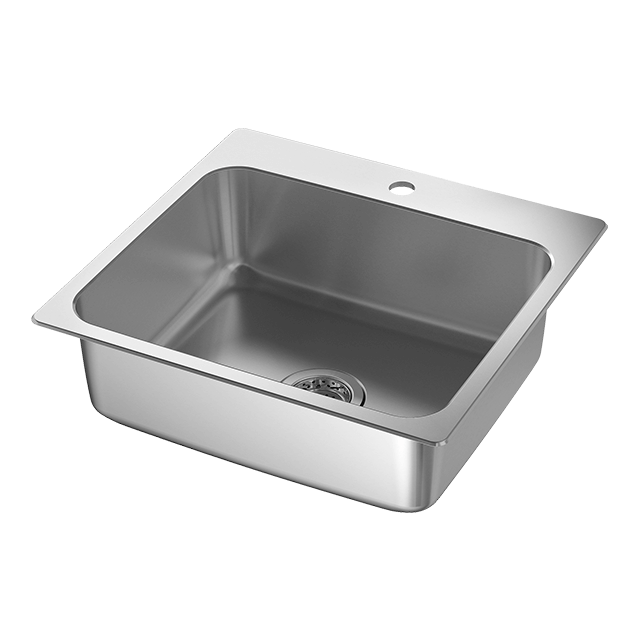Faucet & Sink Combination - 33"x22" 18 Gauge Stainless Steel Double Bowl