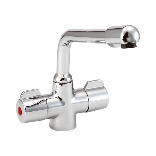 Via Chrome Two-handle Low Arc Bathroom Faucet