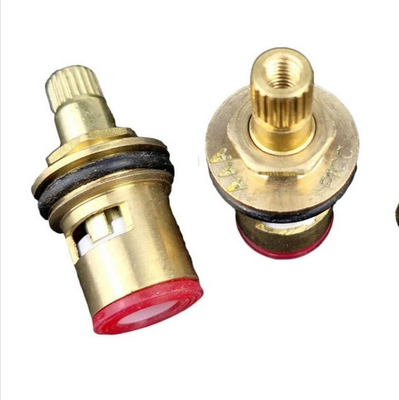 Durable 35mm single seal red circle faucet ceramic disc cartridge valve core with temperature control